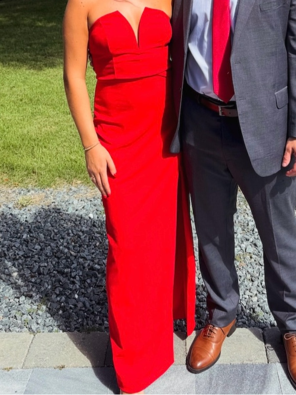 Strapless Red Evening Gown - Lulus